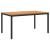 Set de dining 5 piese pentru grădină Bej Poliratan Acacia,  Scaune de grădină stivuibile cu perne - Set de 2 în Bej Poliratan,  Masă de grădină 150x90x75 cm din lemn de acacia solid și metal GartenMobel Dekor