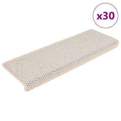 Covorașe scări autoadezive, 30 buc., crem, 65x21x4 cm, sisal GartenMobel Dekor