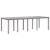 Masă de grădină  gri deschis 250x100x73 cm Poly Rattan, Masă de grădină  gri deschis 100x100x73 cm Poly Rattan, Masă de grădină  gri deschis 150x100x73 cm Poly Rattan GartenMobel Dekor
