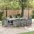 Masă de grădină  gri deschis 250x100x73 cm Poly Rattan, Masă de grădină  gri deschis 100x100x73 cm Poly Rattan, Masă de grădină  gri deschis 150x100x73 cm Poly Rattan GartenMobel Dekor