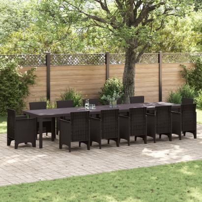 Masă de grădină  Maro 400x100x73 cm Poly Rattan, Masă de grădină  Maro 250x100x73 cm Poly Rattan, Masă de grădină  Maro 150x100x73 cm Poly Rattan GartenMobel Dekor