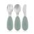 Set 3 tacamuri din otel inoxidabil (furculita, lingurita si cutit), manere din silicon, fara BPA, lavabile in masina de spalat vase, Reer 25133 Children SafetyCare