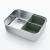 Cutie de pranz pentru alimente, din inox, cu compartimente din silicon, capac din silicon, fara BPA, lavabile in masina de spalat vase, Reer Lunchbox 25143 Children SafetyCare