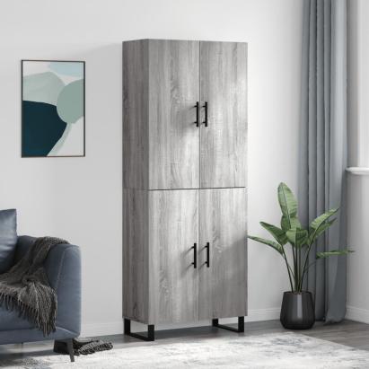 Dulap înalt, gri sonoma, 69,5x34x180 cm, lemn compozit GartenMobel Dekor