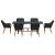 Set de dining pentru grădină 7 piese Negru Ratan Poli GartenMobel Dekor