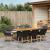 Set de mese pentru grădină 9 piese Ratan Poly Negru GartenMobel Dekor