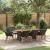 Set de mese pentru grădină 9 piese Ratan Poly Negru GartenMobel Dekor