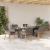 Set de dining pentru grădină cu 7 piese din ratan gri GartenMobel Dekor