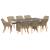Set de dining pentru grădină 9 piese bej din rattan polimeric GartenMobel Dekor