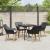 Set de mese pentru grădină, 5 piese, Negru, Poliratan GartenMobel Dekor