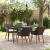 Set de dining pentru grădină de 5 piese din ratan negru GartenMobel Dekor