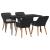 Set de dining pentru grădină de 5 piese din ratan negru GartenMobel Dekor