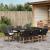 Set dining grădină 9 piese Poliratan Negru GartenMobel Dekor