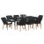 Set dining grădină 9 piese Poliratan Negru GartenMobel Dekor