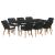 Set dining grădină 9 piese Poliratan Negru GartenMobel Dekor