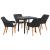 Set mese grădină 5 piese Negru Ratan Poly GartenMobel Dekor
