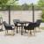 Set mese grădină 5 piese Negru Ratan Poly GartenMobel Dekor