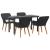 Set dining grădină 5 piese poliratan negru GartenMobel Dekor