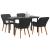 Set dining grădină 5 piese poliratan negru GartenMobel Dekor