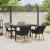 Set dining grădină 5 piese poliratan negru GartenMobel Dekor