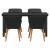 Set de dining de 5 piese Negru Poliratan GartenMobel Dekor