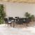 Set de dining pentru grădină cu 7 piese din poli ratan negru GartenMobel Dekor