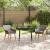 Set de dining pentru grădină 3 piese gri din ratan poliester GartenMobel Dekor