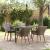 Set masă grădină 5 piese Gri Ratan Poli GartenMobel Dekor