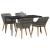 Set Mese Grădină 5 Piese Gri Poly Rattan GartenMobel Dekor
