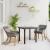 Set de dining pentru grădină cu 3 piese Ratan Polimer Gri GartenMobel Dekor