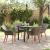 Set de mese pentru grădină cu 5 piese Gri Ratan Poli GartenMobel Dekor