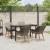 Set de dining pentru grădină cu 5 piese, gri, din ratan poliesteric GartenMobel Dekor