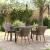 Set de dining pentru grădină cu 5 piese, gri, din ratan poliesteric GartenMobel Dekor