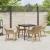 Set mese grădină 5 piese Bej Ratan Poly GartenMobel Dekor