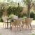 Set de dining pentru grădină 5 piese Bej din Ratan Poly GartenMobel Dekor