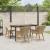 Set de dining pentru grădină 5 piese Bej din Ratan Poly GartenMobel Dekor