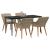 Set dining grădină 5 piese Bej din Ratan Polican GartenMobel Dekor