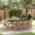 Set Dining Grădină 9 Piese Bej din Ratan Poly GartenMobel Dekor