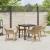 Set de dining pentru grădină cu 5 piese Bej din Ratan Poliester GartenMobel Dekor