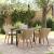 Set de dining de grădină 5 piese Bej Ratan Poli GartenMobel Dekor