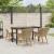 Set de dining de grădină 5 piese Bej Ratan Poli GartenMobel Dekor