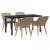 Set de dining pentru grădină 5 piese Bej Ratan Poliat GartenMobel Dekor