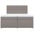 Pat box spring cu saltea, gri taupe, 200x200 cm, textil GartenMobel Dekor