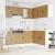 Set dulap de bucătărie 11 piese „Porto” stejar artizanal lemn GartenMobel Dekor