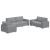 Set canapea, 3 piese, perne gri deschis, textil GartenMobel Dekor