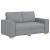 Set canapea, 3 piese, perne gri deschis, textil GartenMobel Dekor