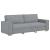 Set canapea, 3 piese, perne gri deschis, textil GartenMobel Dekor