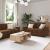 Set canapea, 2 piese, perne maro, piele ecologică GartenMobel Dekor