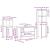 Set mobilier baie, 3 piese, stejar fumuriu, lemn prelucrat GartenMobel Dekor