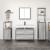 Set mobilier baie, 3 piese, gri sonoma, lemn prelucrat GartenMobel Dekor